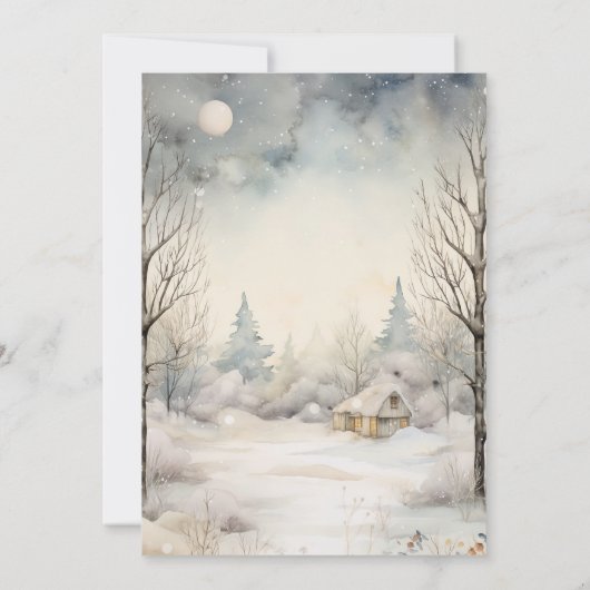 Invitation Lapin de Noël Peter Baby shower classique (Dos)