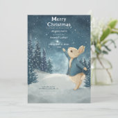 Invitation Lapin de Noël Peter Vintage (Debout devant)