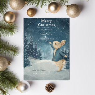 Invitation Lapin de Noël Peter Vintage