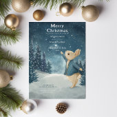 Invitation Lapin de Noël Peter Vintage