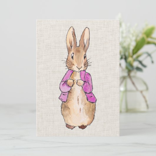 Invitation Lapin de Pâques (Debout devant)