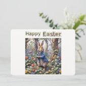 Invitation Lapin de Pâques  (Debout devant)