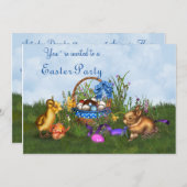 Invitation Lapin de Pâques (Devant / Derrière)