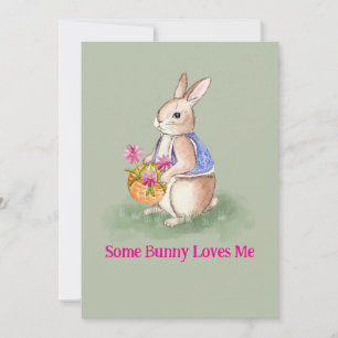Invitation Lapin de Pâques à l'aquarelle
