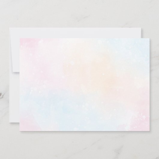 Invitation Lapin de Pâques bleu déjeuner (Dos)