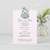 Invitation Lapin de Pâques BRUNCH & CHASSE aux œufs (Debout devant)