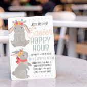 Invitation Lapin de Pâques Happy Hour Brunch et chasse aux œu