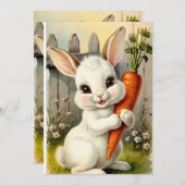 Invitation Lapin de Pâques Imprimer joli Lapin de Pâques Neut (Devant / Derrière)