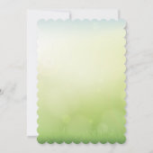 Invitation Lapin de Pâques jaune avec nœud cerise à la recher (Dos)