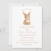 Invitation Lapin de Pâques Mignon Bébé Fait D'aquarelle (Devant)