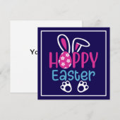 Invitation Lapin de Pâques Œuf Mignon Design de Printemps (Devant / Derrière)