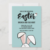 Invitation Lapin de Pâques Oreilles de Pâques Brunch Invitati (Devant)