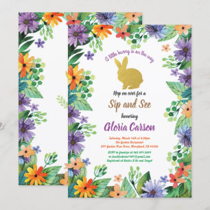 Invitation lapin de Pâques sip and see