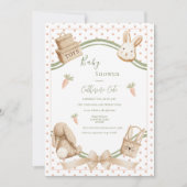Invitation Lapin de Pâques vintage pour bébé (Devant)