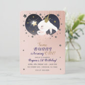 Invitation Lapin de Pêche d'anniversaire Twinkle Little Star (Debout devant)