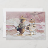 Invitation lapin de peter en papier déchiré (Devant)