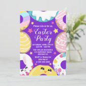 Invitation Lapin d'œuf de Pâques gâteau de Pâques Cookie Fête (Debout devant)