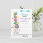 Invitation Lapin drôle de Pâques BRUNCH & CHASSE (Debout devant)