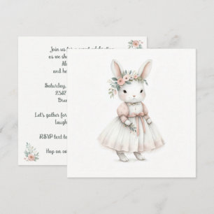 Invitation Lapin en robe