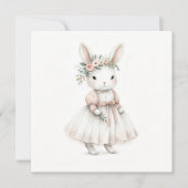 Invitation Lapin en robe (Devant)