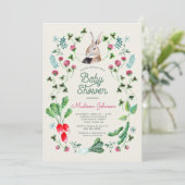 Invitation Lapin et botanique du trèfle (Debout devant)