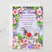 Invitation Lapin Et Papillon 1er Anniversaire (Devant)