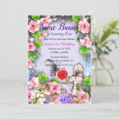 Invitation Lapin Et Papillon 1er Anniversaire (Debout devant)