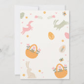 Invitation Lapin Fleur Sauvage (Dos)