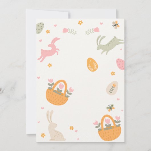 Invitation Lapin Fleur Sauvage (Dos)