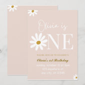 Invitation Lapin Fleur Sauvage (Devant / Derrière)