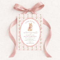 Lapin Floral Rose 1er Anniversaire