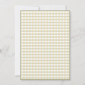 Invitation Lapin Gingham Vintage pour Premier Anniversaire (Dos)