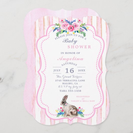 Invitation Lapin Lapin (Devant / Derrière)