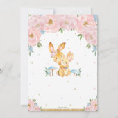 Invitation Lapin Lapin Floral Joint Anniversaire Soeur Frère (Dos)