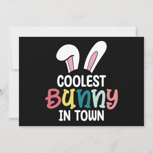 Invitation Lapin Le Plus Cool En Ville Lapin De Pâques Lapin (Devant)