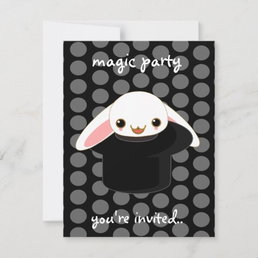 Invitation lapin magique (Devant)