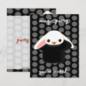 Invitation lapin magique (Devant / Derrière)