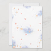 Invitation lapin mignon et l'anniversaire de lune croissant (Dos)