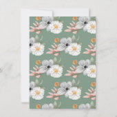 Invitation Lapin Rabbit wreath fête d'anniversaire (Dos)