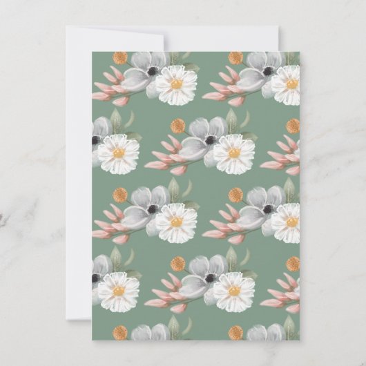 Invitation Lapin Rabbit wreath fête d'anniversaire (Dos)