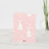 Invitation Lapin Rose fille (Dos)