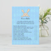 Invitation Lapin Tan Bleu Sur Sous Le Jeu De Douche (Debout devant)