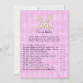 Invitation Lapin Tan Violet De Lapin Sous Jeu De Douche (Devant)