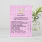 Invitation Lapin Tan Violet De Lapin Sous Jeu De Douche (Debout devant)