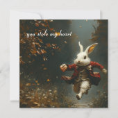 Invitation Lapin Voleur de Coeur sur Mesure Conte de Fée Vint (Devant)