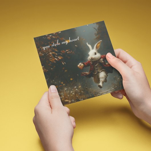 Invitation Lapin Voleur de Coeur sur Mesure Conte de Fée Vint