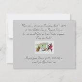 Invitation Lapins de Pâques mignons - partie vintage de (Dos)