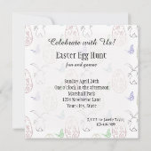 Invitation Lapins et oeufs (Dos)