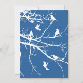 Invitation Lapis Lazuli Inséparables Mariage personnalisé (Dos)