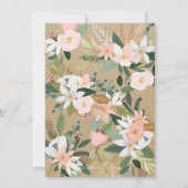 Invitation L'après-midi Tea Floral Teacup Fête des mariées (Dos)